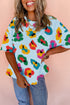 Leopard Drop Shoulder Oversize Tee